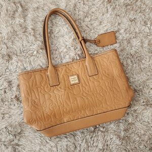 Authentic Dooney & Bourke Vintage Y2K Retro Grafica Small‎ Tote Tan